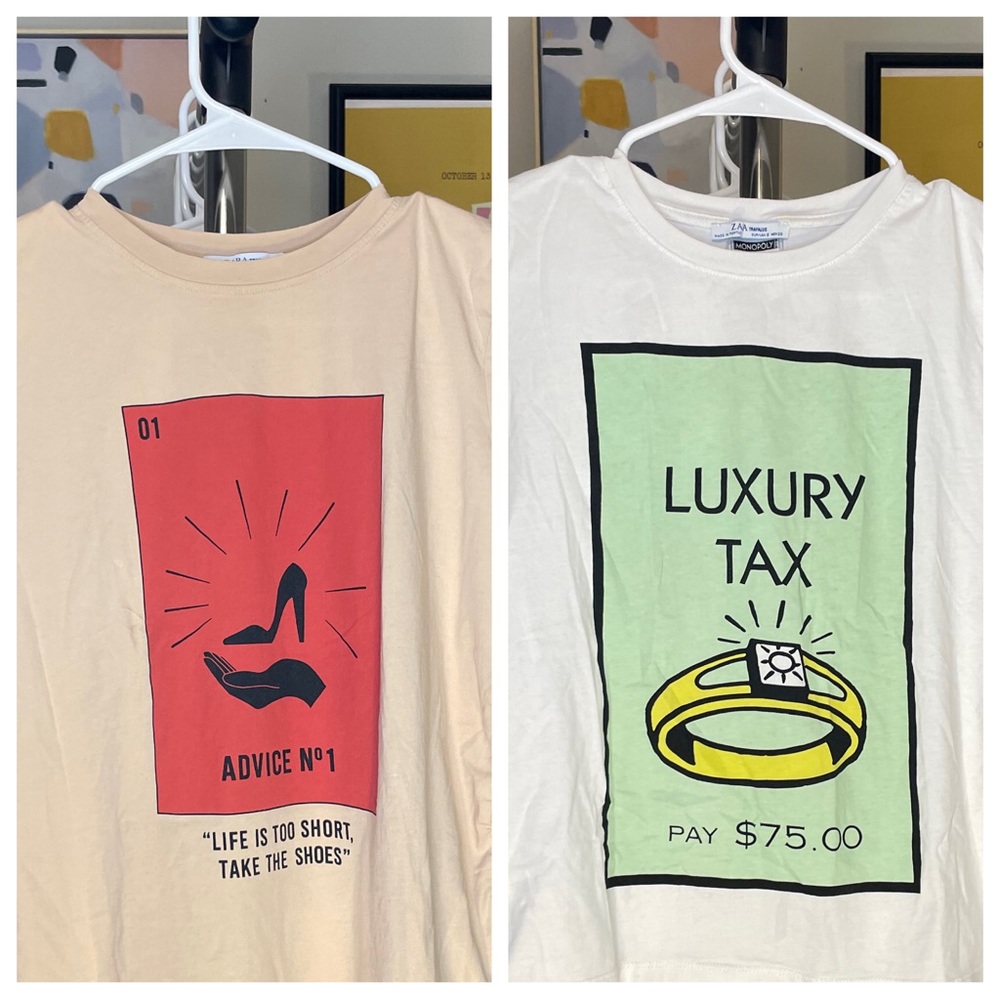 Bundle Zara Graphic T-Shirts XS